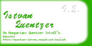 istvan quentzer business card